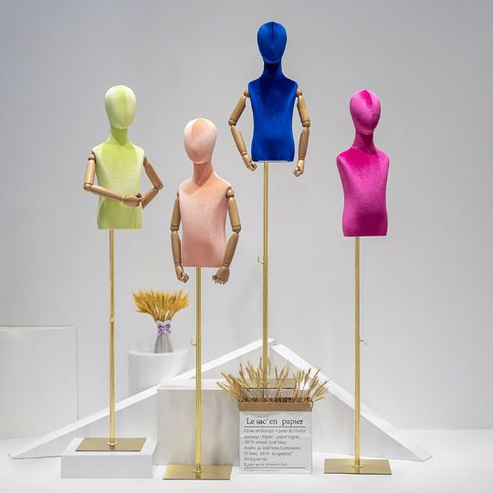 Манекен детский бархат с руками и головой от 80 до 140 см